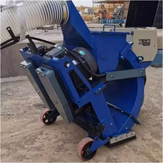 Дробеструйная машина на бетонном полу для очистки эпоксидного покрытия